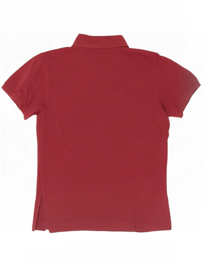 Lacoste Herren-Poloshirt, Größe 4, mittlere burgunderrote Baumwolle