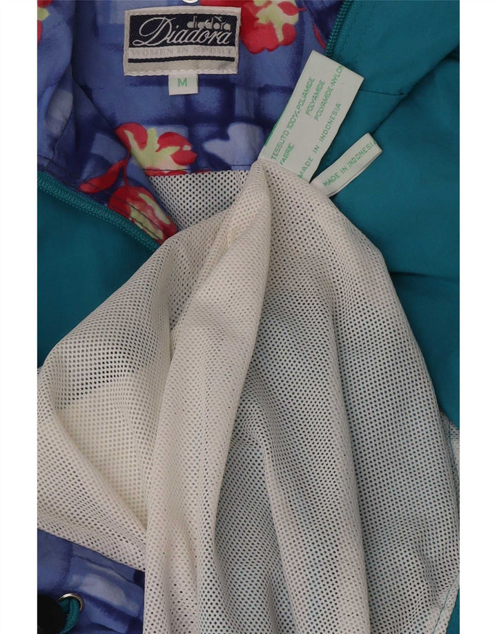 Diadora Damen-Trainingsanzug mit Kapuze, übergroß, komplett, UK 14, Mittelblau, Polyamid