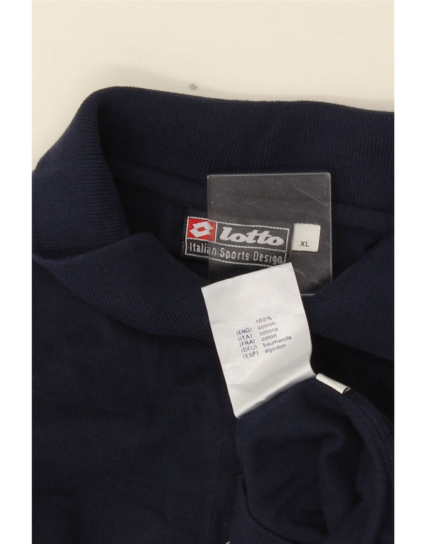 Lotto Damen ärmelloses Poloshirt UK 18 XL Marineblau Baumwolle