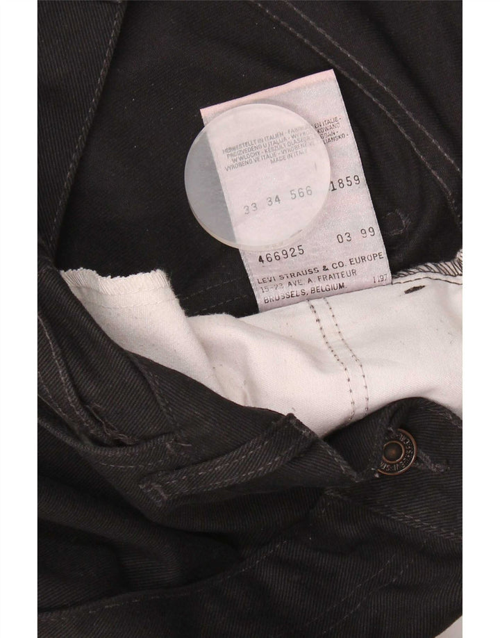 Levi's Herren Straight Jeans W33 L29 Schwarze Baumwolle