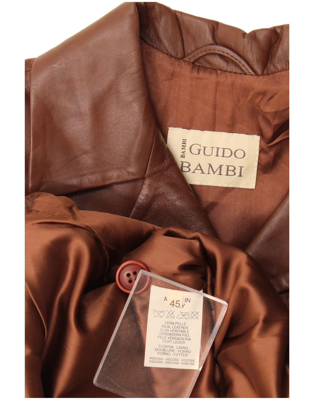 Vintage Damen Lederjacke IT 45 Medium Burgund Leder