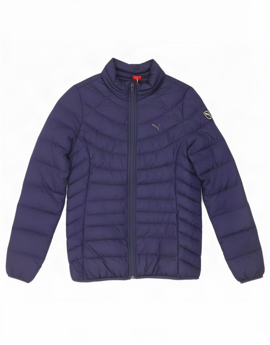 Puma Damen Wattierte Jacke UK 10 Small Marineblaues Nylon