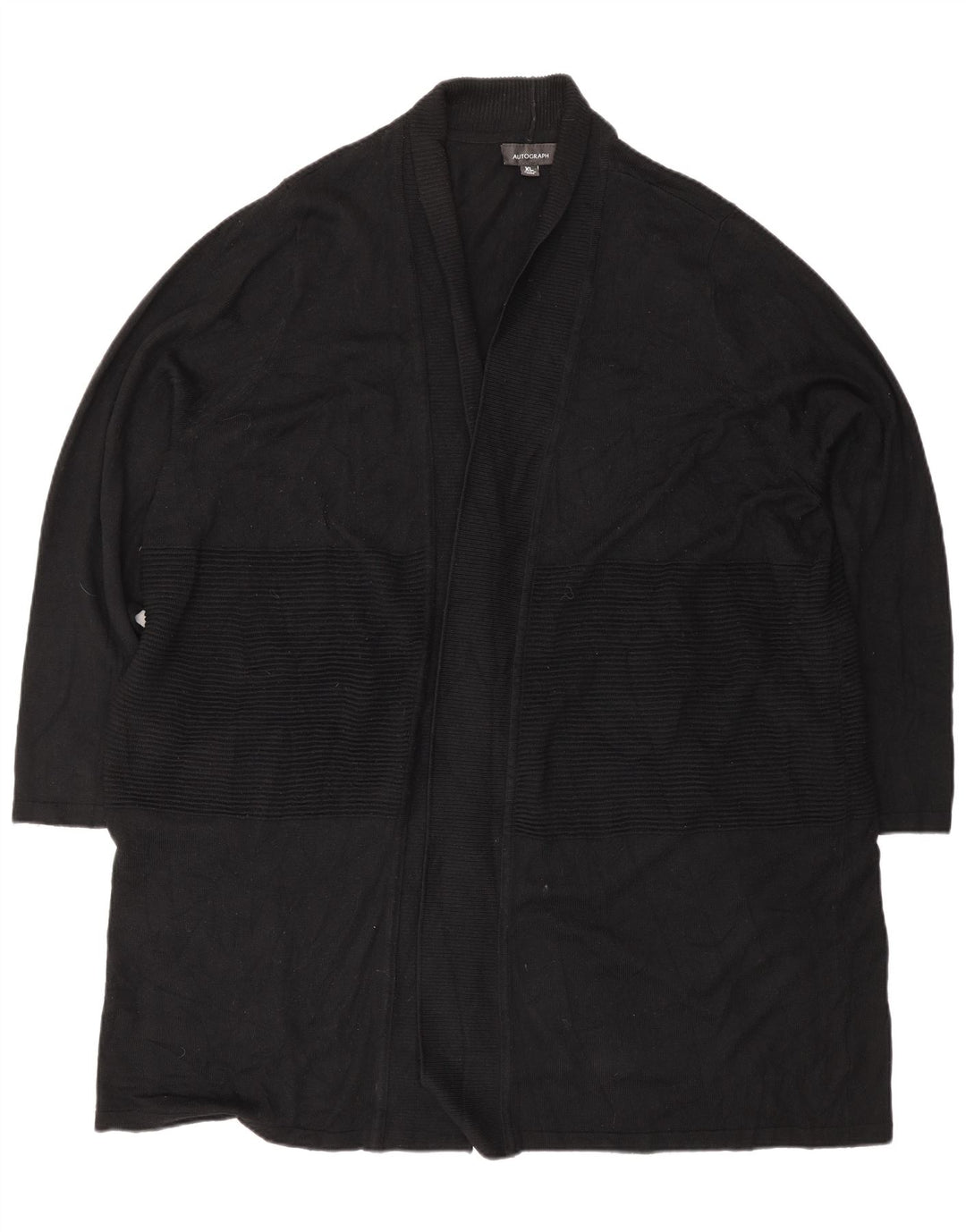 Marks & Spencer Damen Autograph Longline Cardigan Pullover UK 18 XL Schwarz