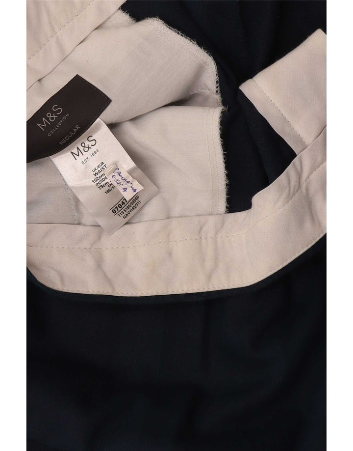 Marks & Spencer Herren-Chinohose, normal, W40, L31, marineblaues Leinen