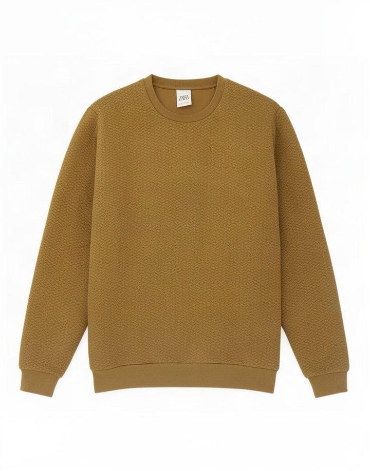 Zara Herren Sweatshirt Pullover Small Khaki