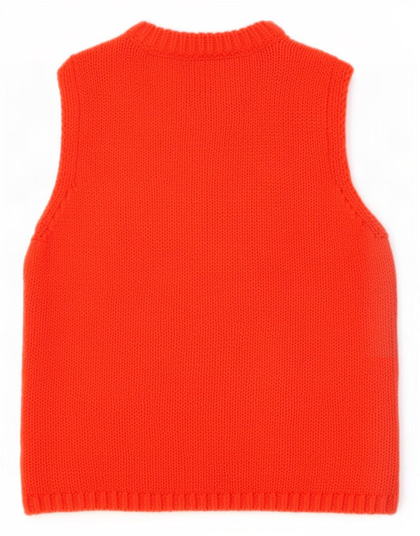 Zara Damen Crop Vest Tank Top UK 8 Small Rote Baumwolle