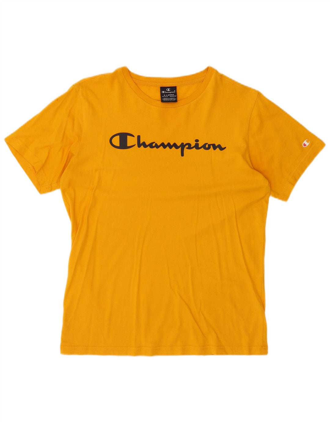 CHAMPION Grafik-T-Shirt-Oberteil für Mädchen, 13–14 Jahre, XL, Gelb