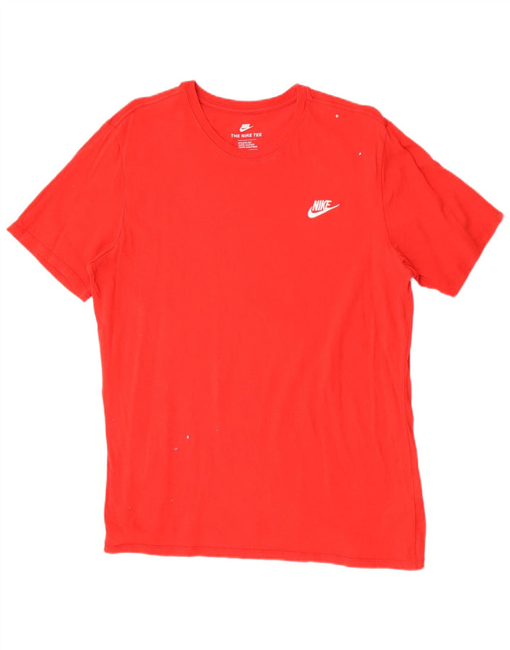Nike Herren Athletic Cut T-Shirt Top Große rote Baumwolle