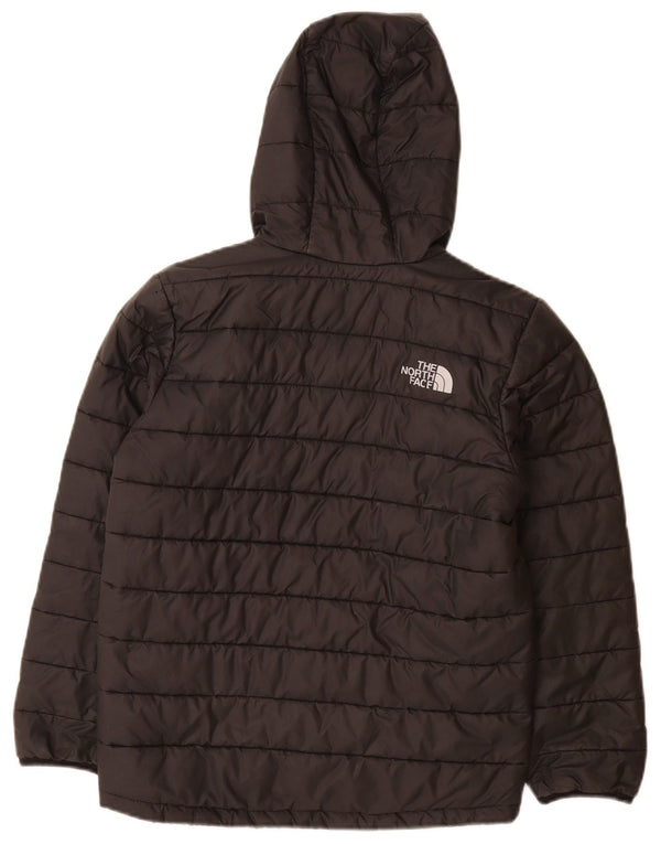 Wattierte Jacke mit Kapuze für Jungen von The North Face, 9–10 Jahre, mittelschwarz, Polyester