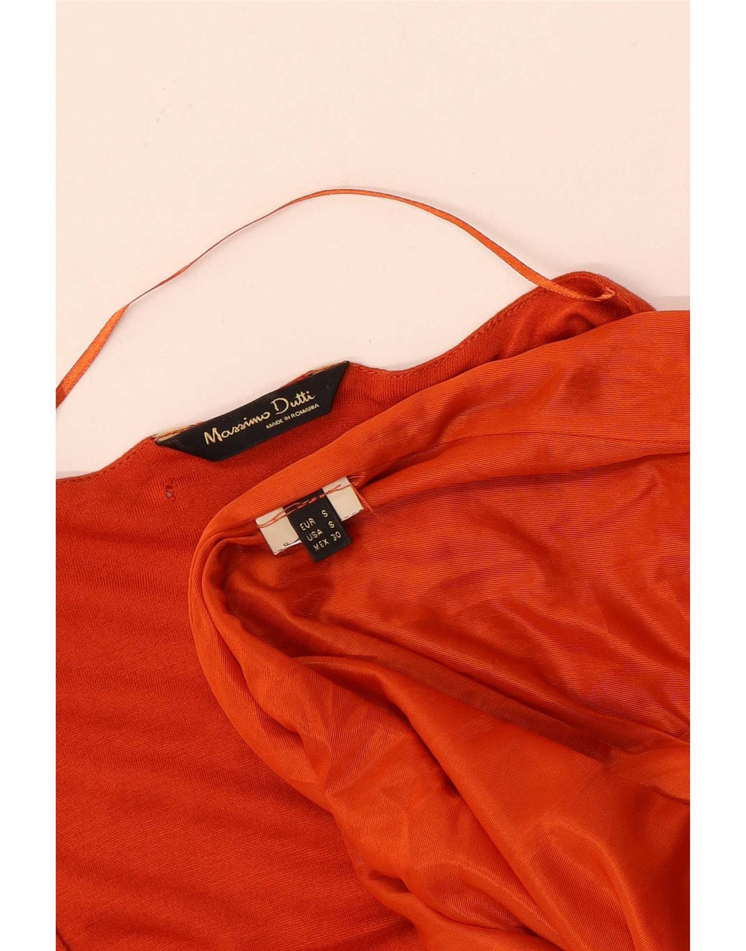 Massimo Dutti Damen Basic Kleid UK 10 Small Orange