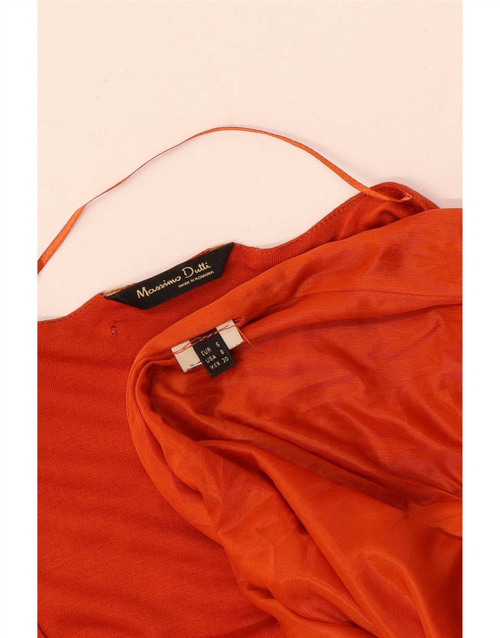 Massimo Dutti Damen Basic Kleid UK 10 Small Orange