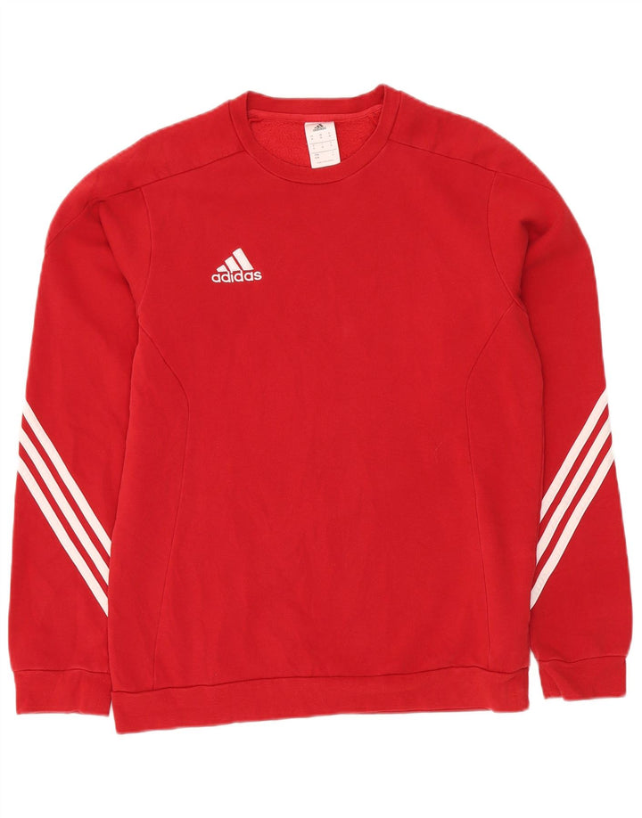 ADIDAS Herren Sweatshirt Pullover mittelrote Baumwolle