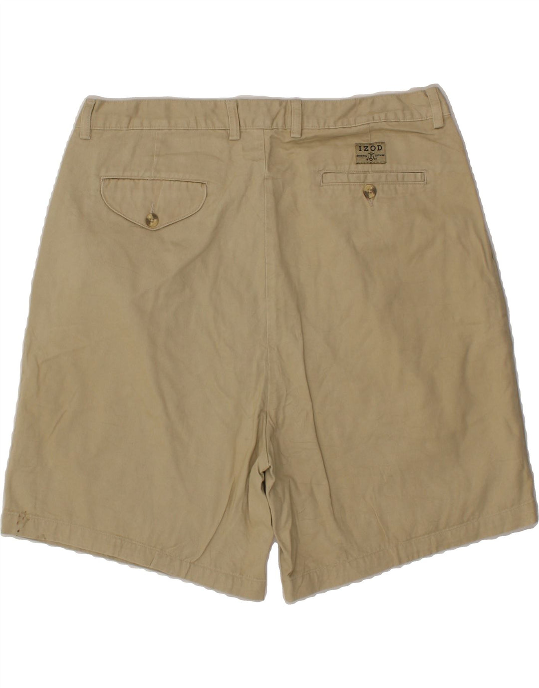 IZOD Mens Chino Shorts W38 XL Beige Cotton Vintage Izod and Second-Hand Izod from Messina Hembry 