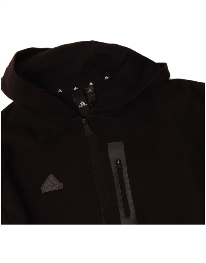 ADIDAS Herren Kapuzenpullover mit Reißverschluss, Größe S, Schwarz