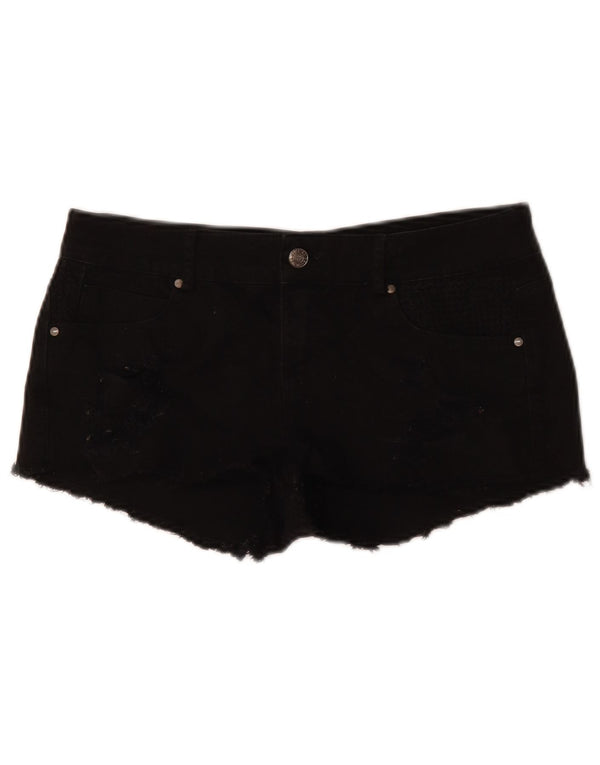 Zara Damen Jeansshorts EU 38 Small W28 Schwarz
