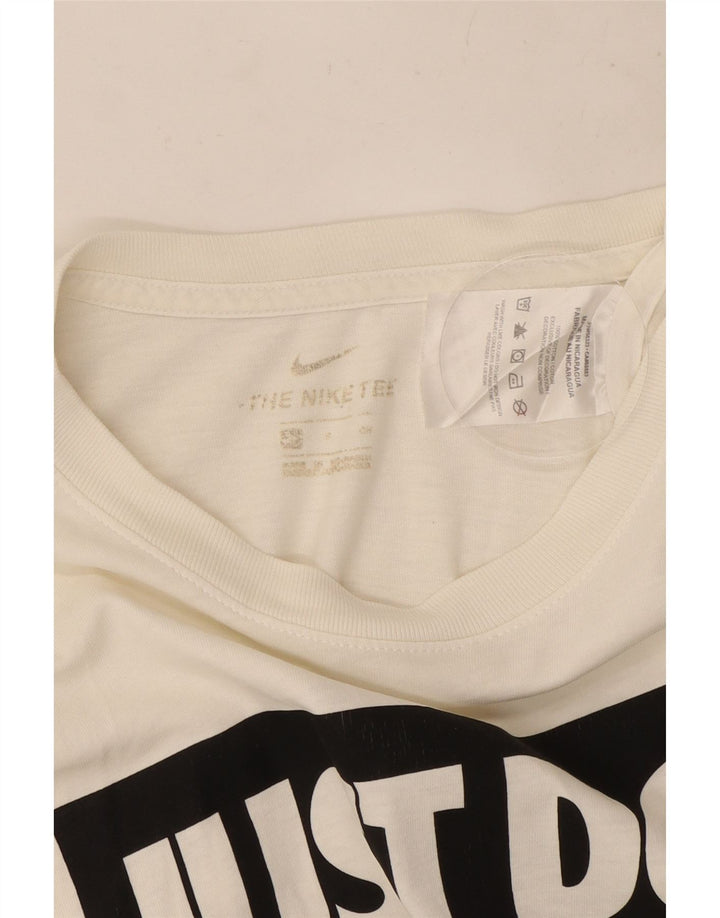 Nike Herren-T-Shirt mit Grafik, Größe S, weiße Baumwolle