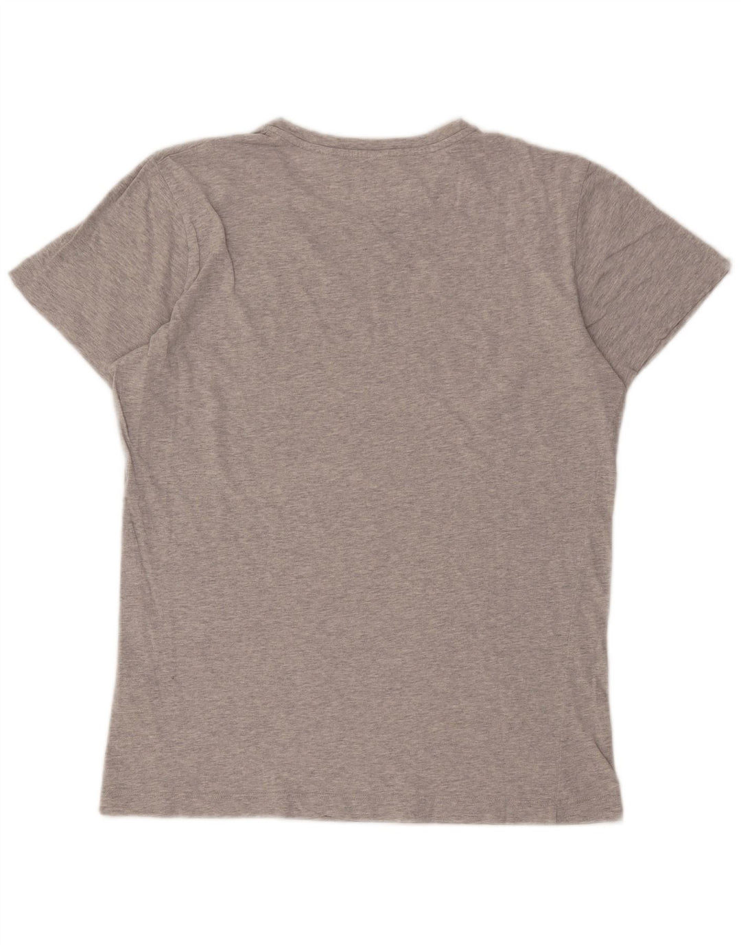 Diesel Herren Grafik-T-Shirt-Oberteil aus mittelgrau gesprenkelter Baumwolle