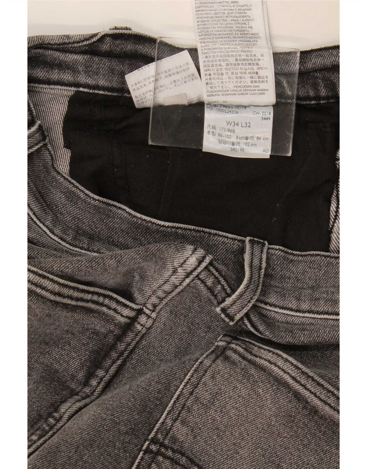 Levi's Herren Slim Jeans W34 L32 Graue Baumwolle