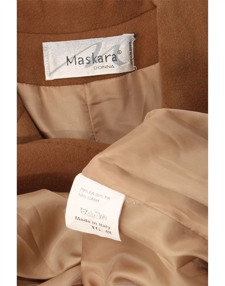Vintage Damen Mantel IT 48 XL Braune Wolle
