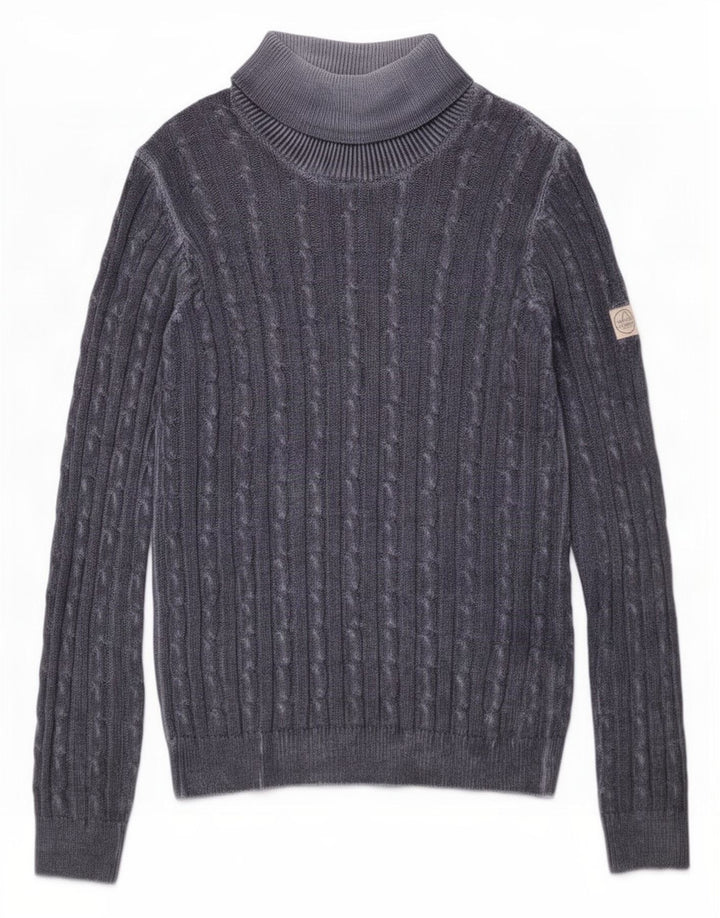 Murphy & Nye Herren-Pullover mit Rundhalsausschnitt, mittelmarineblaue Baumwolle