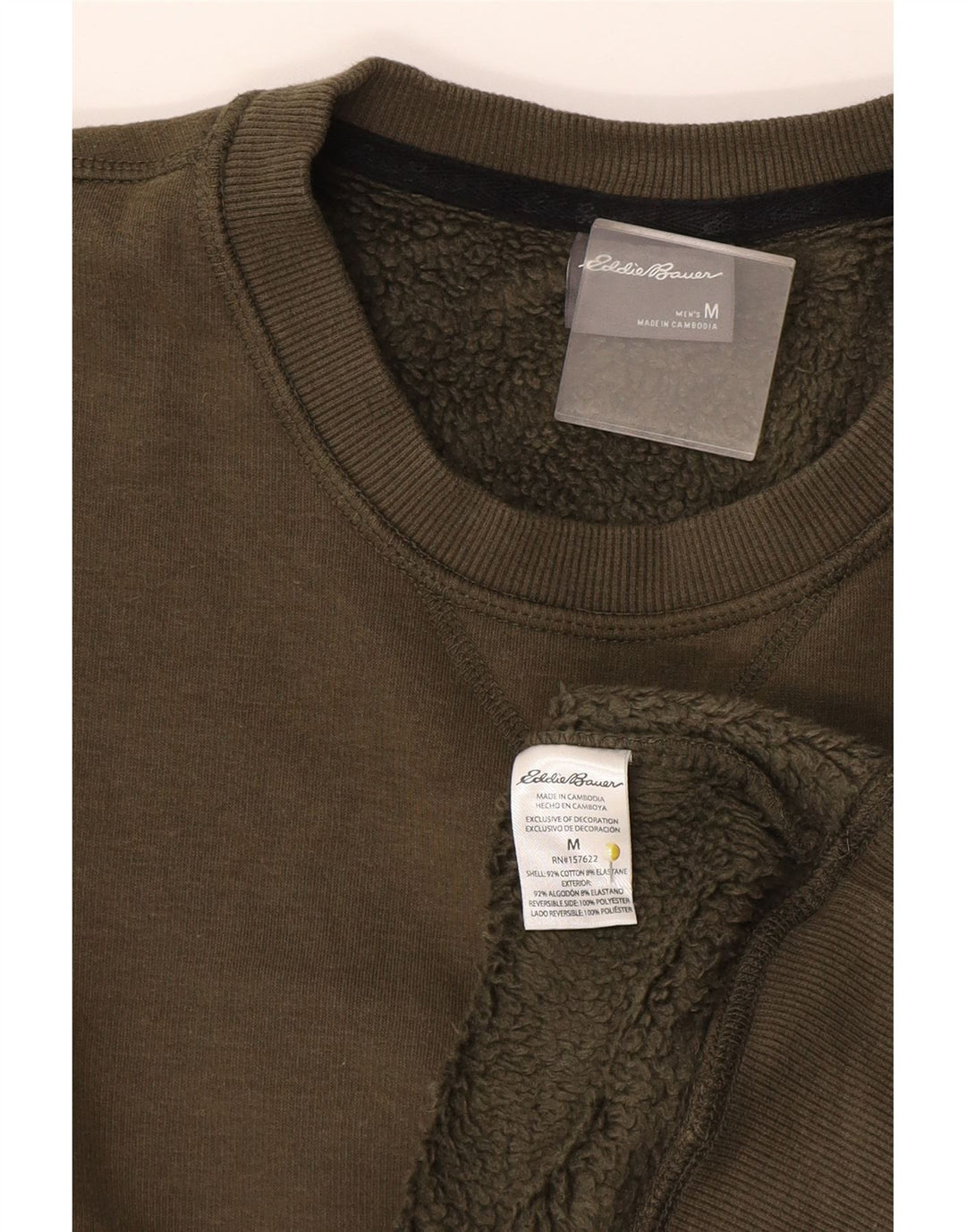 Eddie Bauer Herren-Sweatshirt-Pullover, mittlere Khaki-Baumwolle