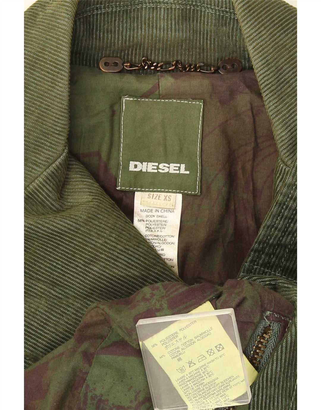 Diesel Damen Zweireihige Blazerjacke UK 6 XS Grün Polyester
