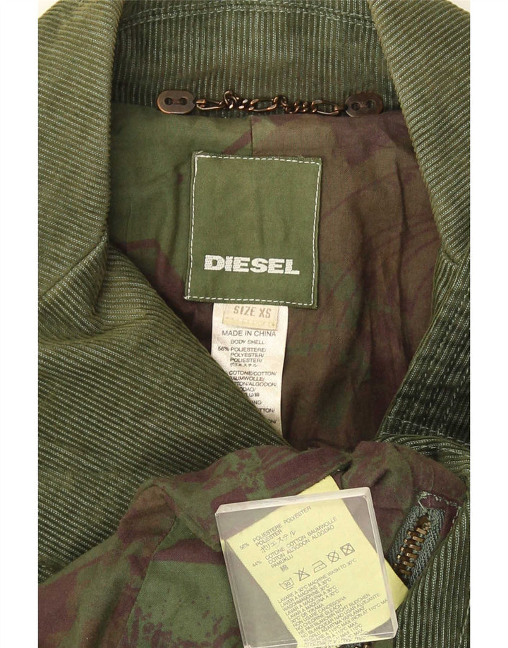 Diesel Damen Zweireihige Blazerjacke UK 6 XS Grün Polyester