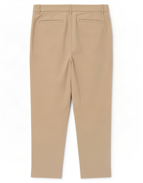 Marks & Spencer Damen Crop Chino Hose UK 20 2XL W38 L26 Beige Baumwolle