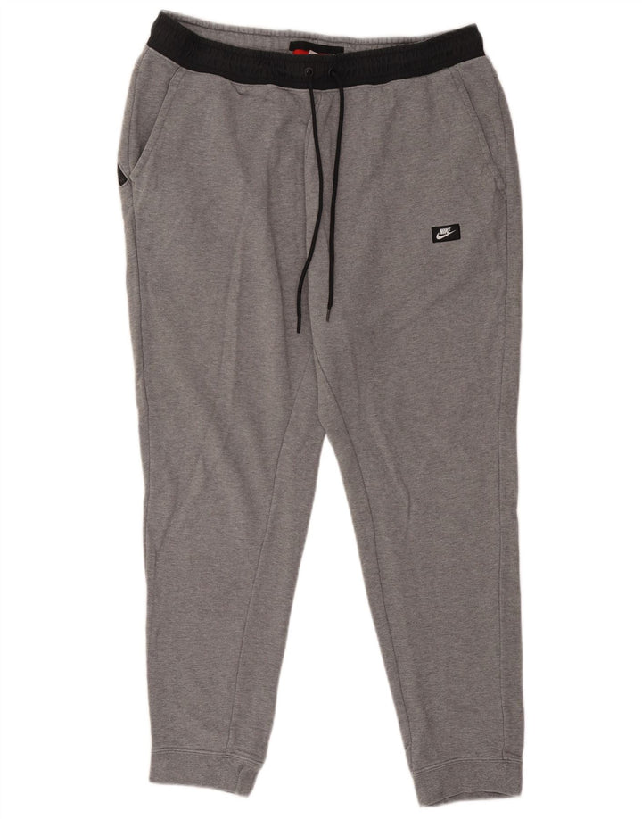 Nike Herren-Trainingshose XL, graue Colourblock-Baumwolle