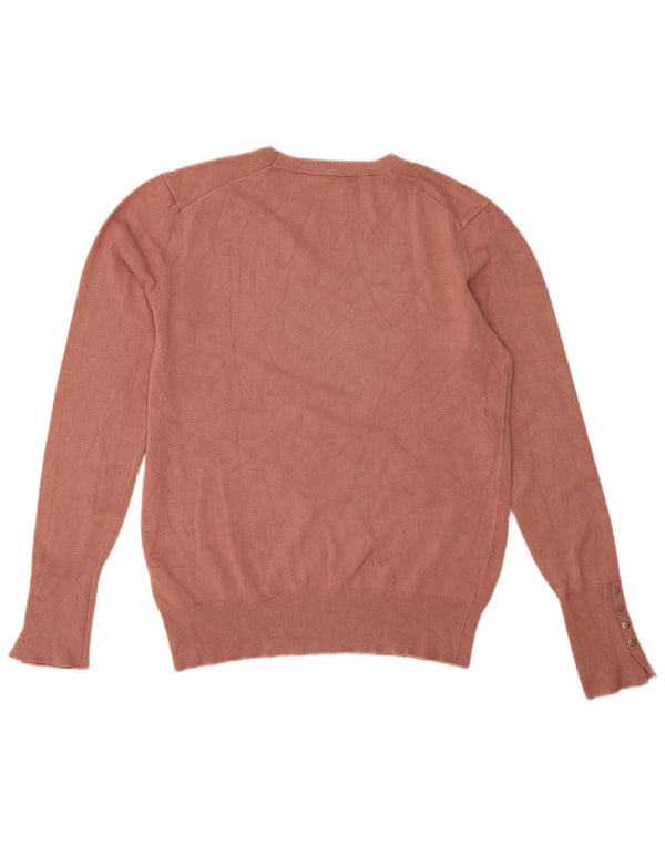 Zara Damen-Pullover mit Rundhalsausschnitt, Gr. 18, XL, rosa Viskose