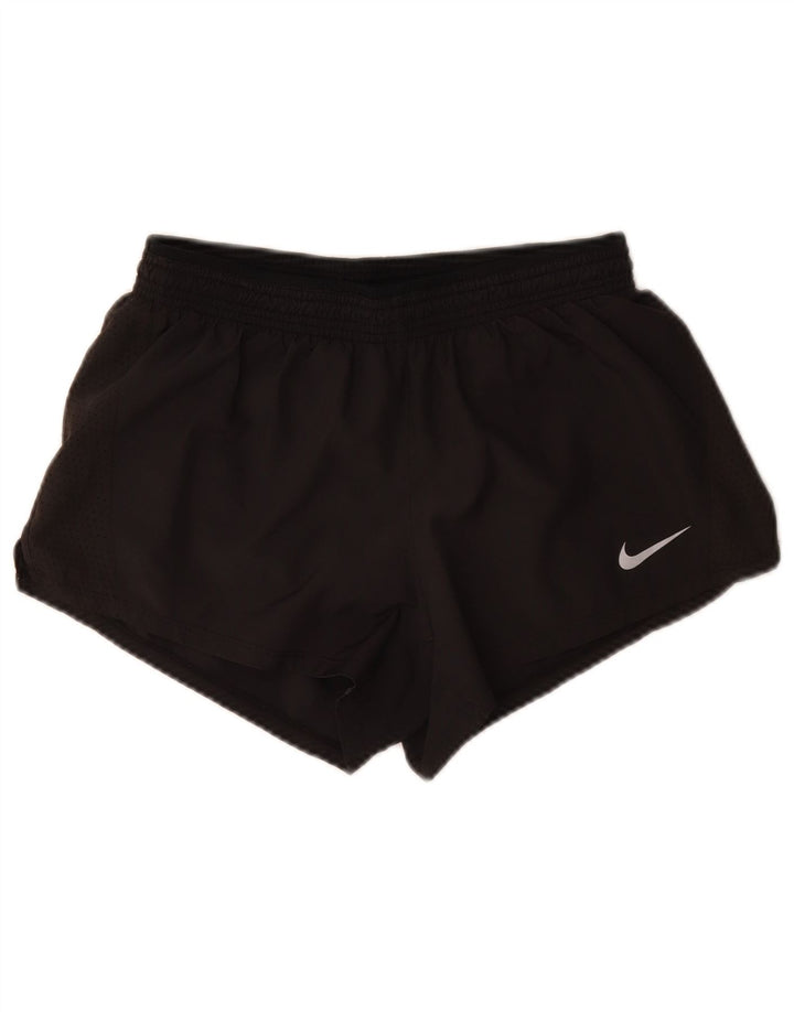 Nike Damen Dri Fit Sport Shorts UK 12 Medium Schwarz Polyester
