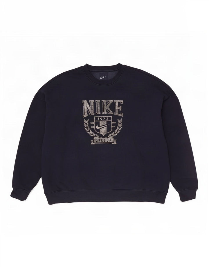 Nike Herren Oregon Graphic Loose Fit Sweatshirt Pullover Medium Marineblau