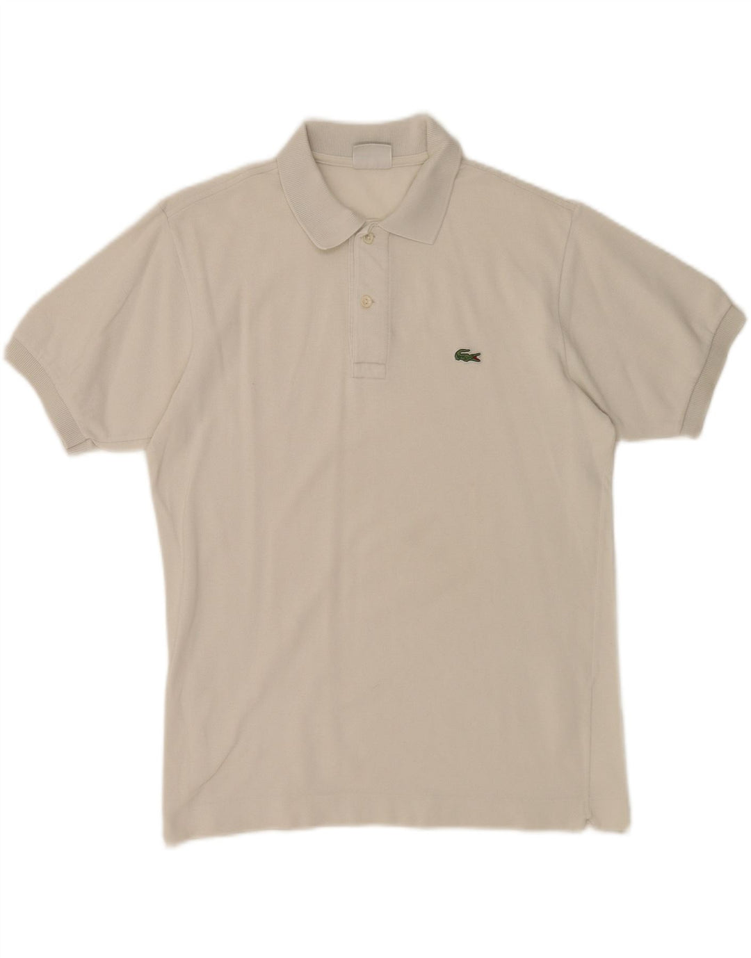 LACOSTE Herren-Poloshirt, Größe 3, klein, weiße Baumwolle