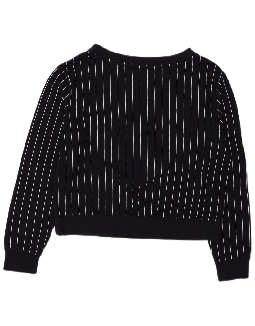 Benetton Damen-Sweatshirt mit Grafik, Gr. 14, mittelmarineblau gestreift