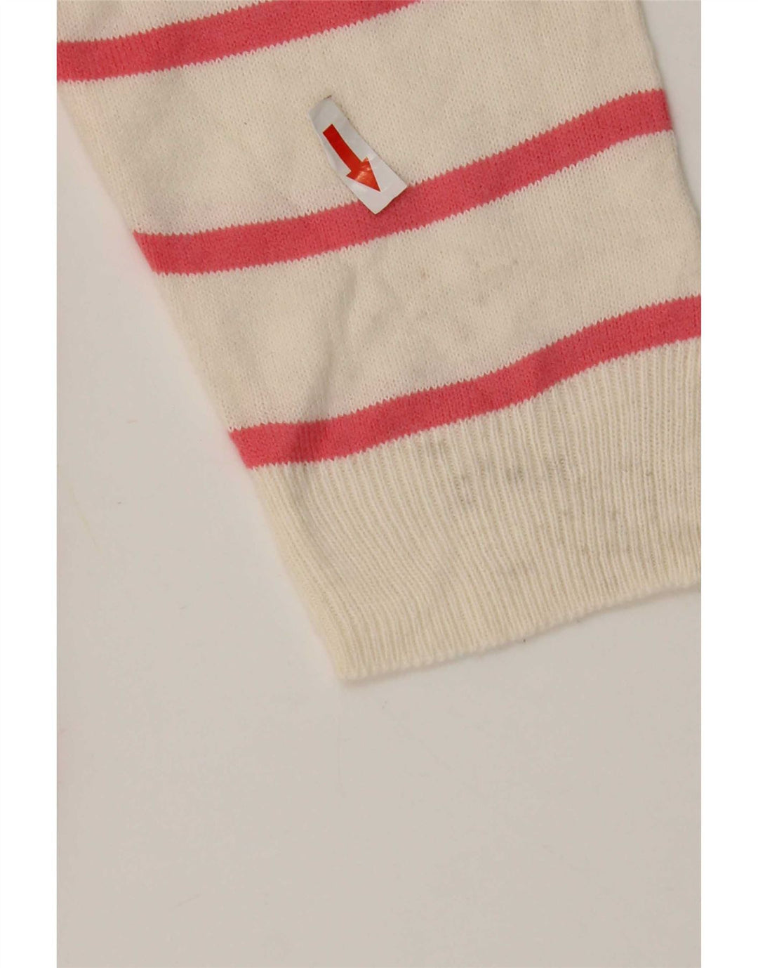 Marks & Spencer Damen-Pullover mit V-Ausschnitt, Gr. 14, Mittelrosa gestreift