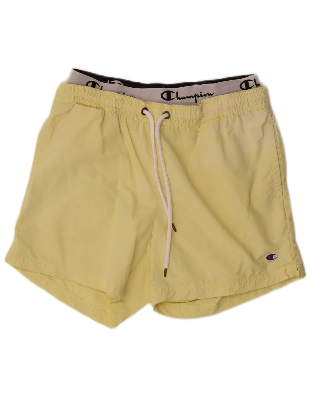 Champion Herren Badeshorts mit Grafik, Größe L, Gelb, Polyamid