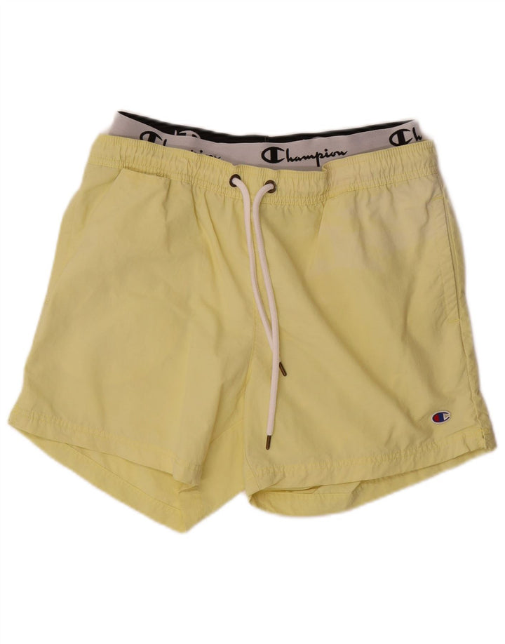 Champion Herren Badeshorts mit Grafik, Größe L, Gelb, Polyamid