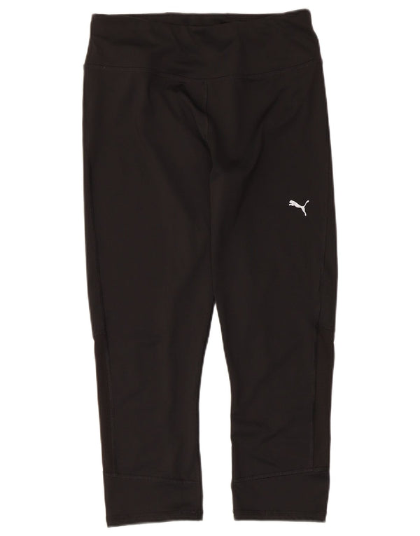 Puma Damen Capri-Leggings UK 12 Medium Schwarz Polyester