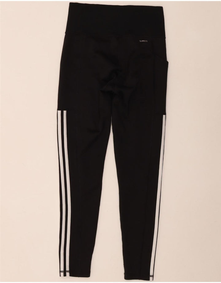 Adidas Damen Climalite Leggings UK 8/10 Small Schwarz Polyester