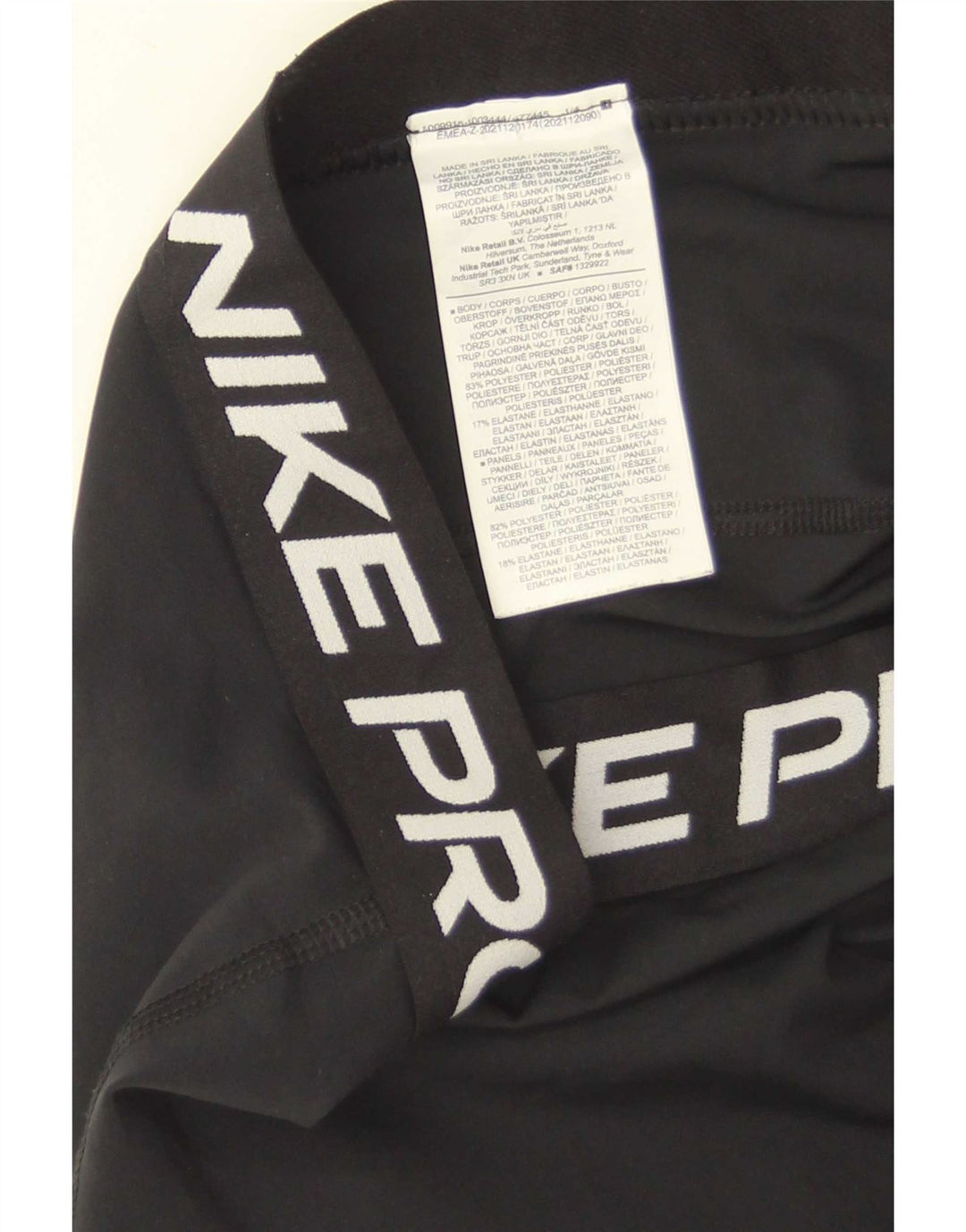Nike Womens Graphic Leggings UK 14 Large Schwarz Polyester