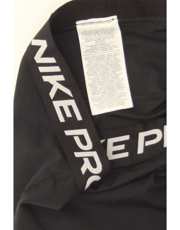 Nike Womens Graphic Leggings UK 14 Large Schwarz Polyester