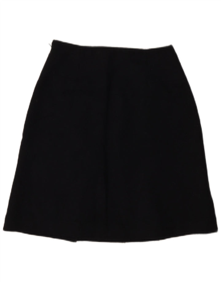 Hobbs Damen A-Linienrock UK 8 Small W26 Marineblaue Wolle