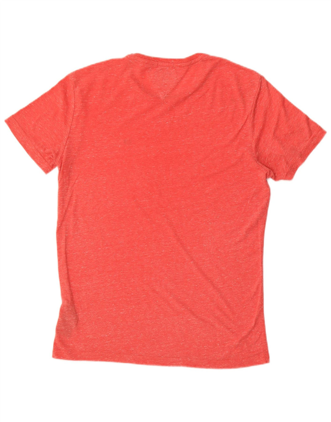 Tommy Hilfiger Herren-T-Shirt-Oberteil aus mittelrot meliertem Polyester