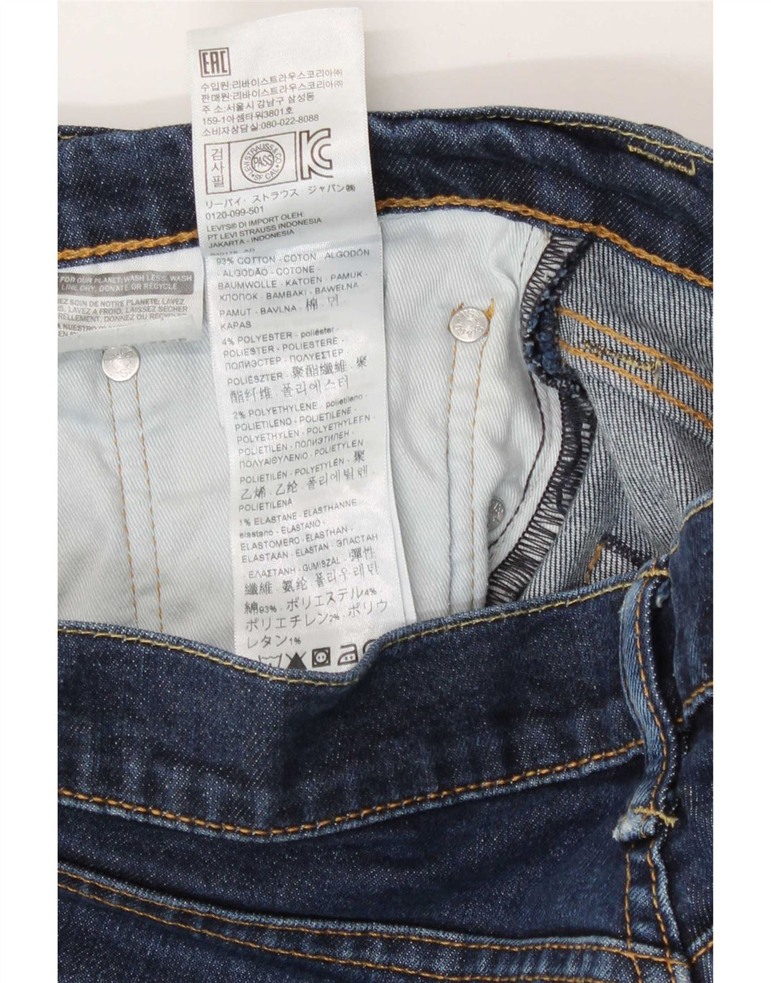 Levi's Herren 511 Slim Jeans W32 L32 Marineblau Baumwolle
