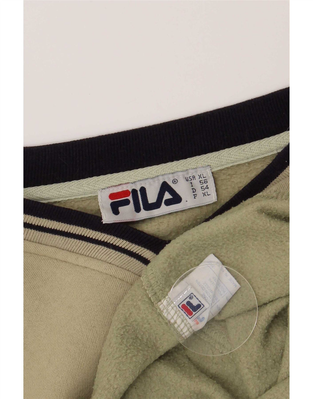 Fila Herren Graphic Regular Fit Sweatshirt Pullover XL Khaki Baumwolle
