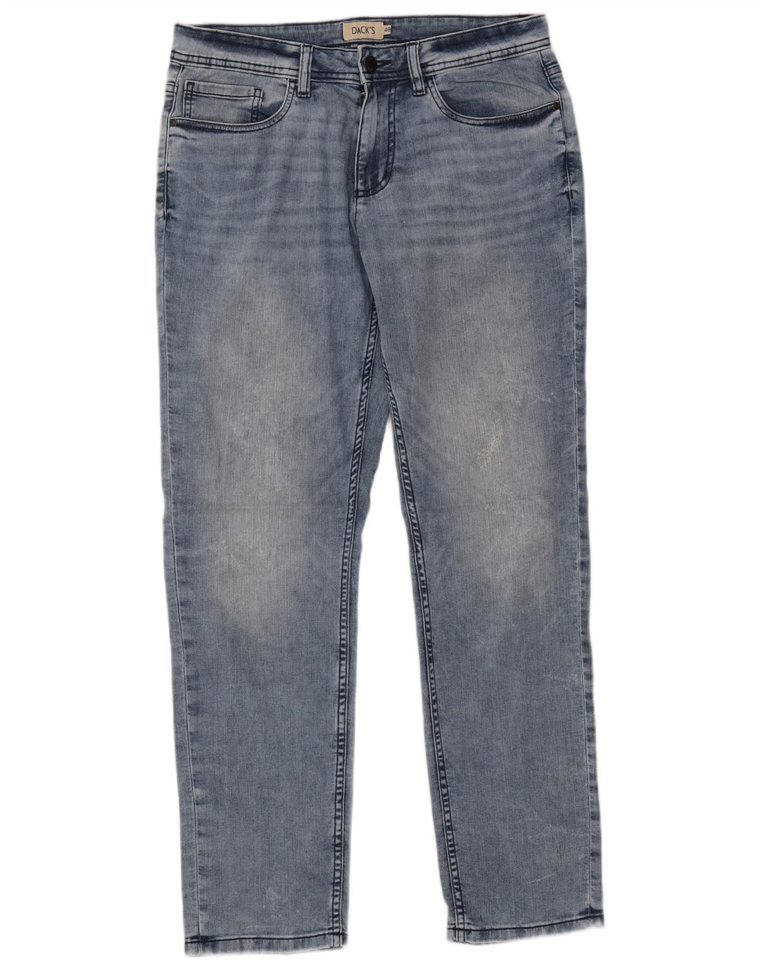 Dack's Damen Tapered Jeans IT 48 XL W34 L32 Blaue Baumwolle