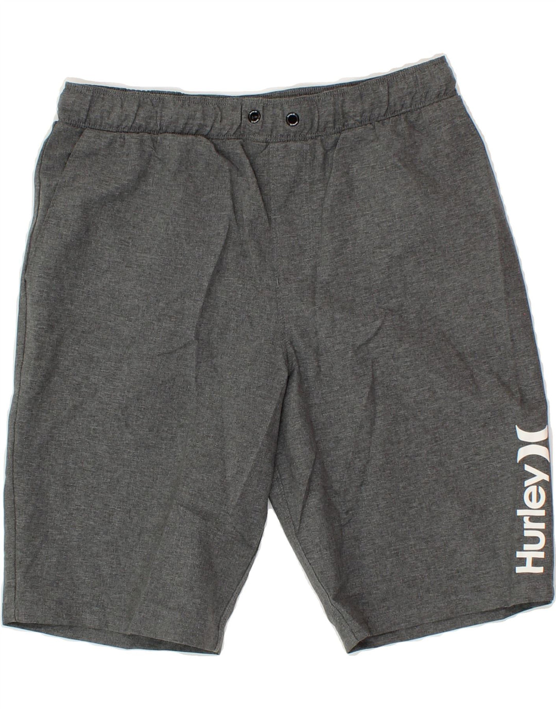 HURLEY Mens Graphic Chino Shorts Large W32 Grey Polyester Vintage Hurley and Second-Hand Hurley from Messina Hembry 