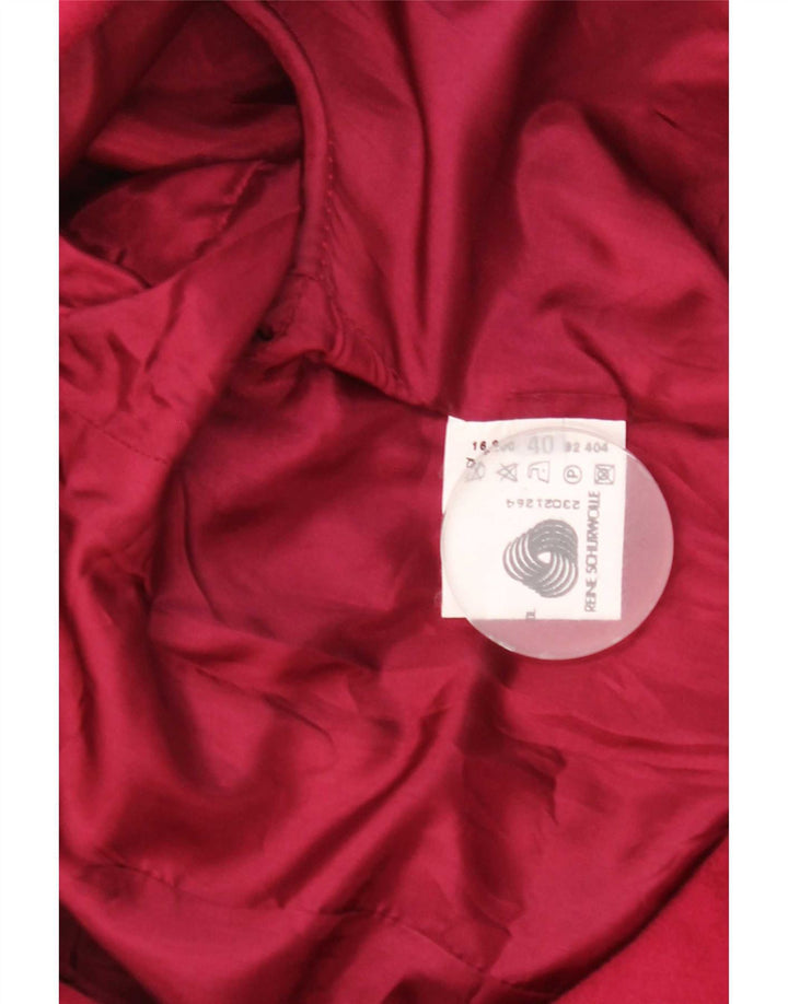 Vintage Damen Zweireihige Blazerjacke EU 40 Mittelrote Lammwolle