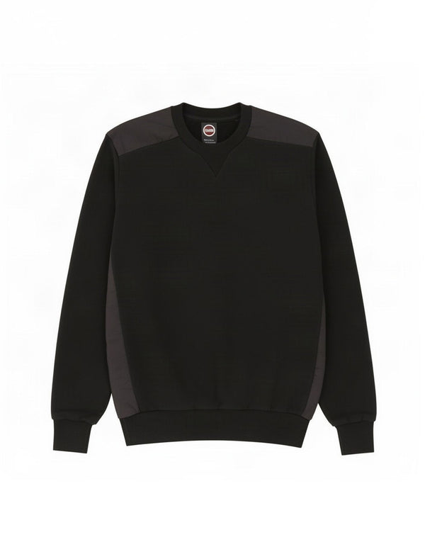 Colmar Mens Sweatshirt Jumper Small Black Colourblock Cotton