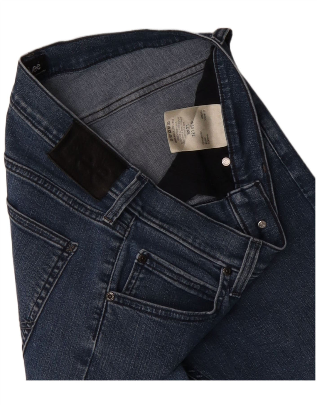 LEE Damen Luke Skinny Jeans W30 L32 Blaue Baumwolle